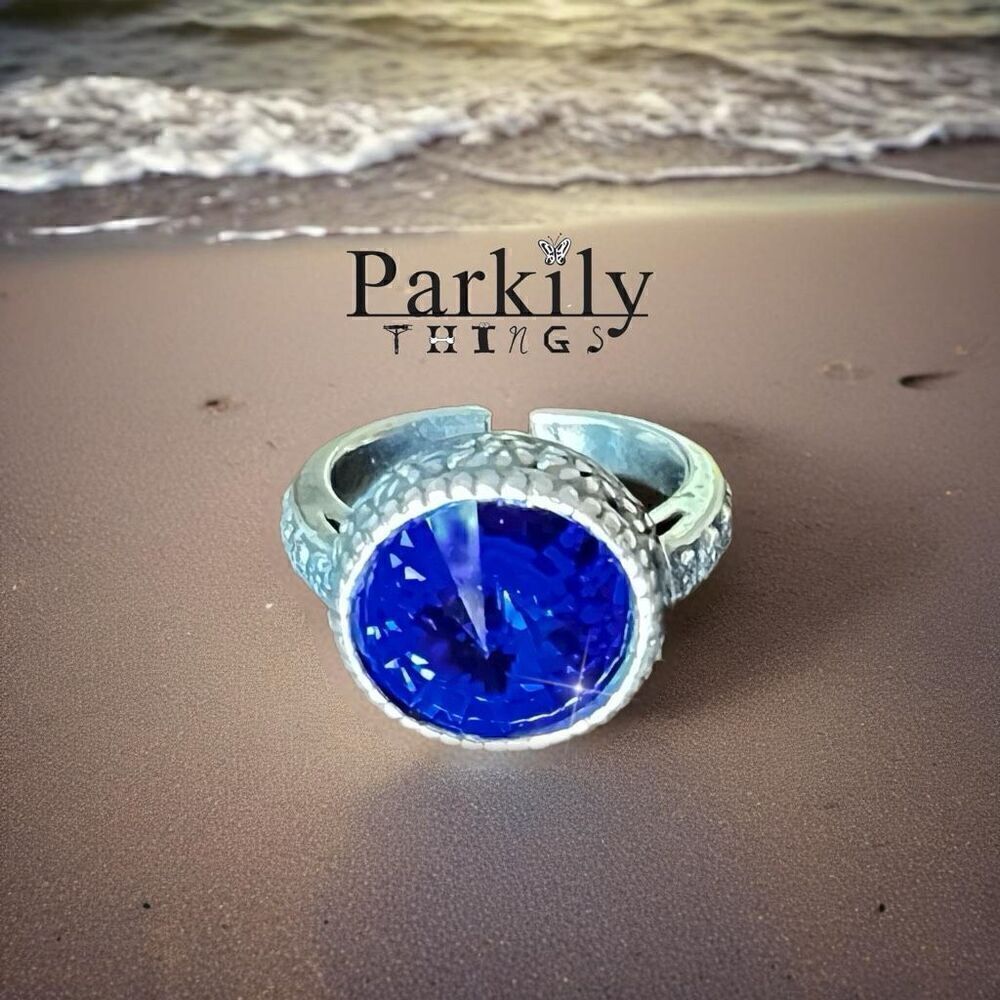 Sparkly ring made with Swarovski crystal adjustable fit handcrafted